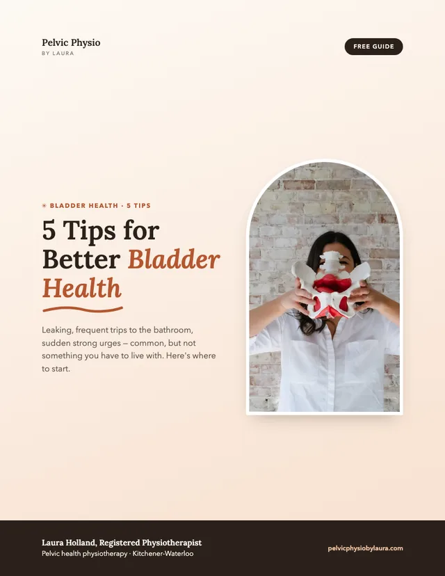 Cover of the free guide: 5 Tips for Better Bladder Health